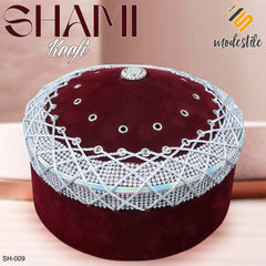 Men’s Premium Muslim Shami Cap SH-009 – Islamic Imam Turkish Prayer Koofi Hat Imama Style