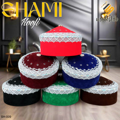 Men’s Premium Muslim Shami Cap SH-009 – Islamic Imam Turkish Prayer Koofi Hat Imama Style