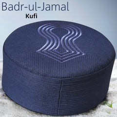 Badr-ul-Jamal Kufi – Premium Nalain Embroidered Islamic Prayer Cap for Men