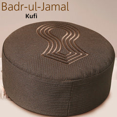 Badr-ul-Jamal Kufi – Premium Nalain Embroidered Islamic Prayer Cap for Men
