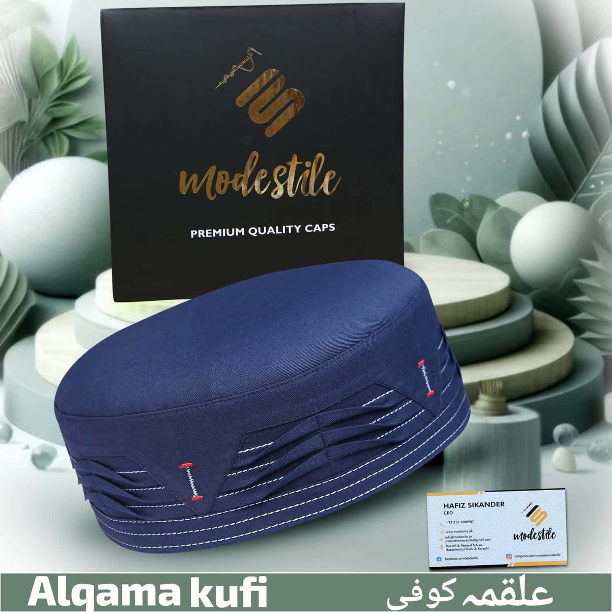 "Muslim Alqama Prayer Kufi Hat For Mens- kufi cap for men Modestile"