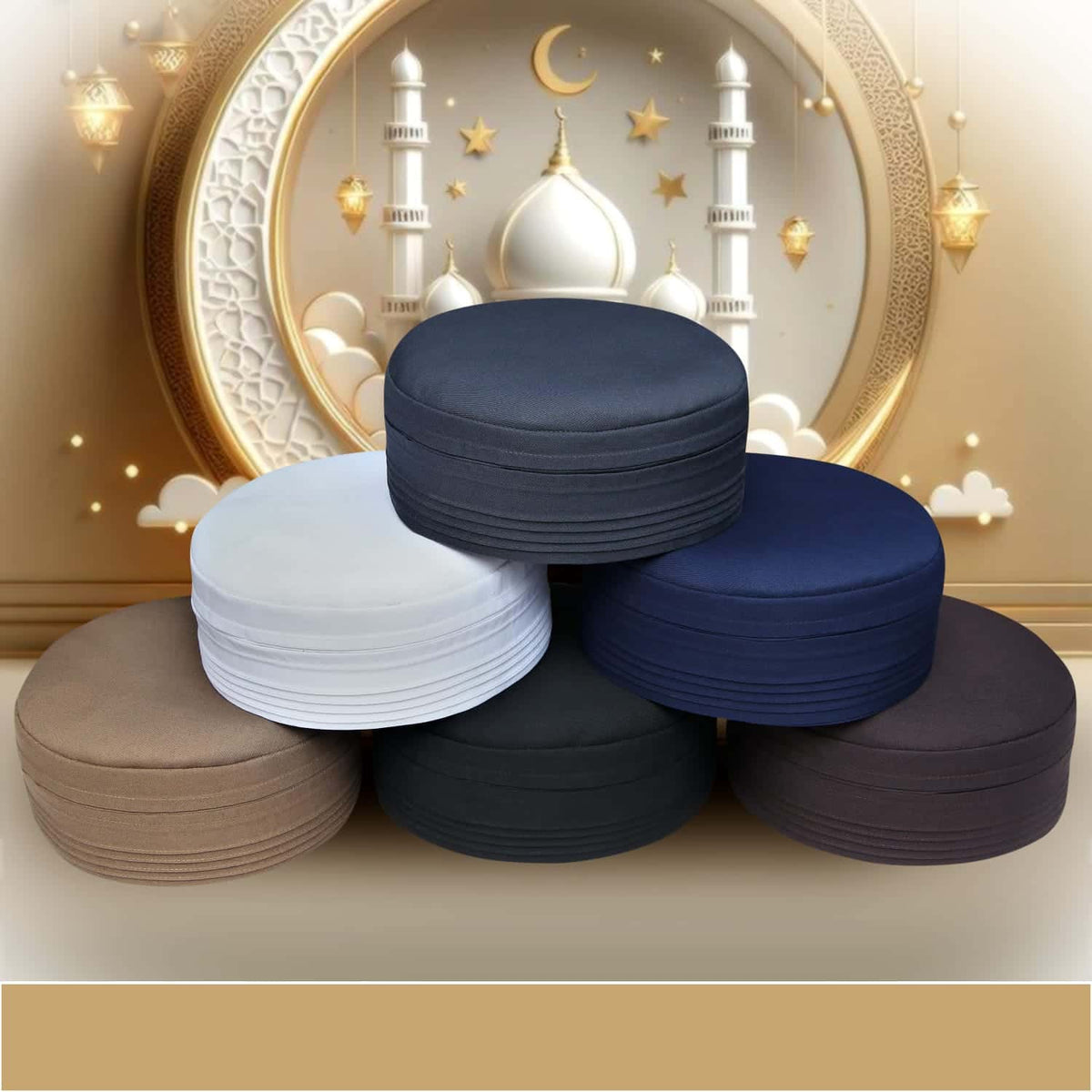"Muslim Hashir Prayer Kufi Hat For Mens-Salah Cap For Men Modestile"