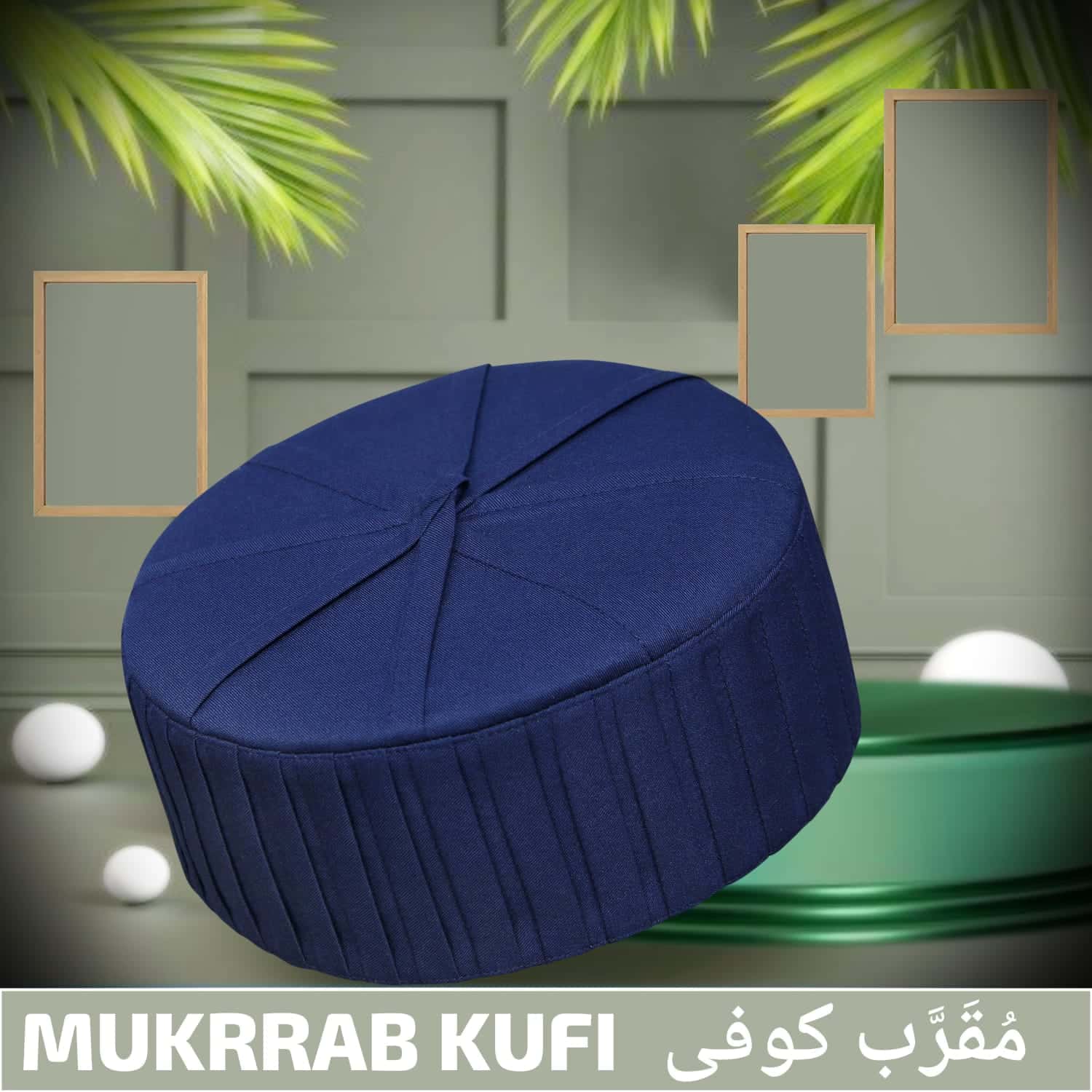 "Muslim Muqarrab Prayer Kufi Hat For Mens-Stylish, Comfortable, and Durable Modestile"