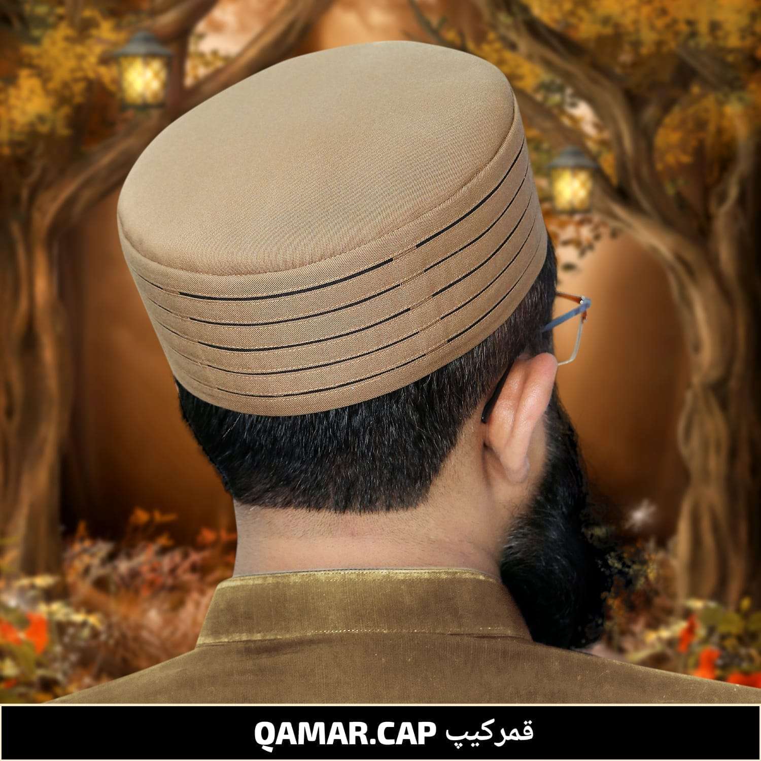 "Muslim Qamar Prayer Kufi Hat For Mens- Comfortable and Durable"