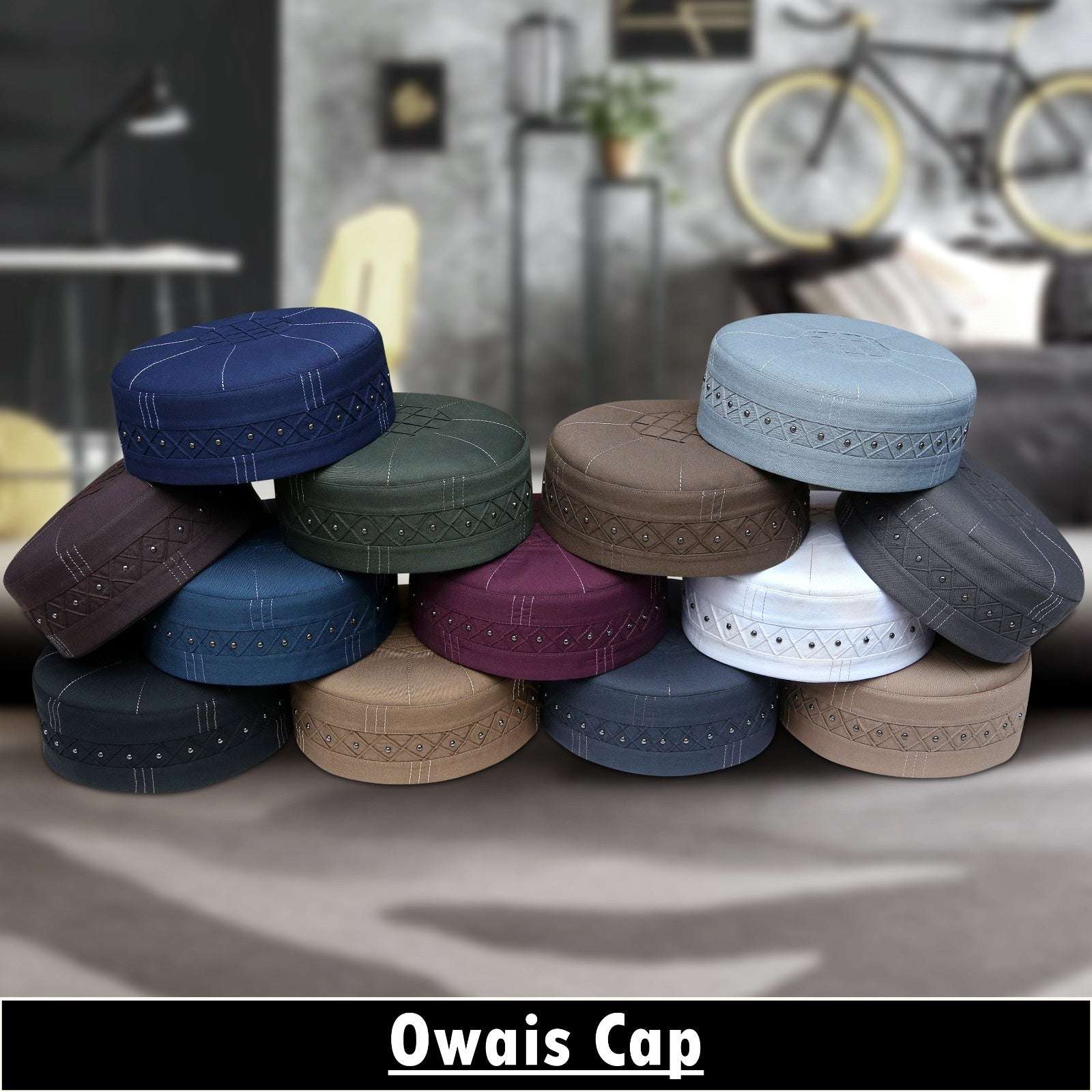 "Muslim Owais Prayer Kufi Hat For Mens-Superior Comfort and a Stylish Look Modestile"