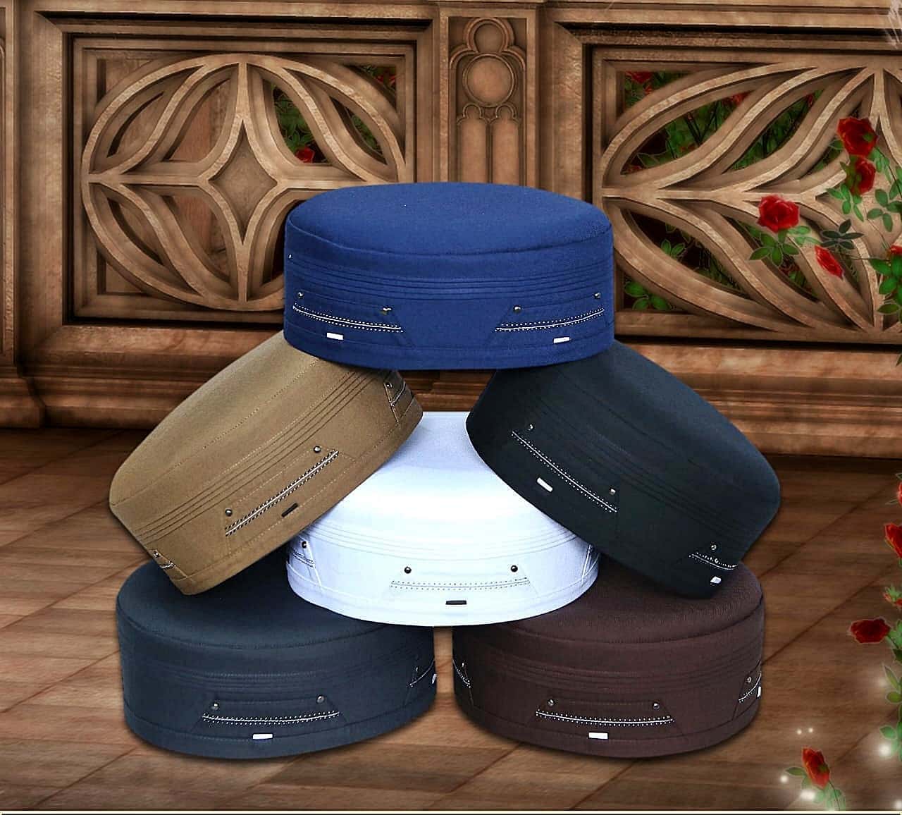 "Shaheen Islamic Kufi Hat for Men – Comfortable & Elegant Prayer Headwear Modestile"