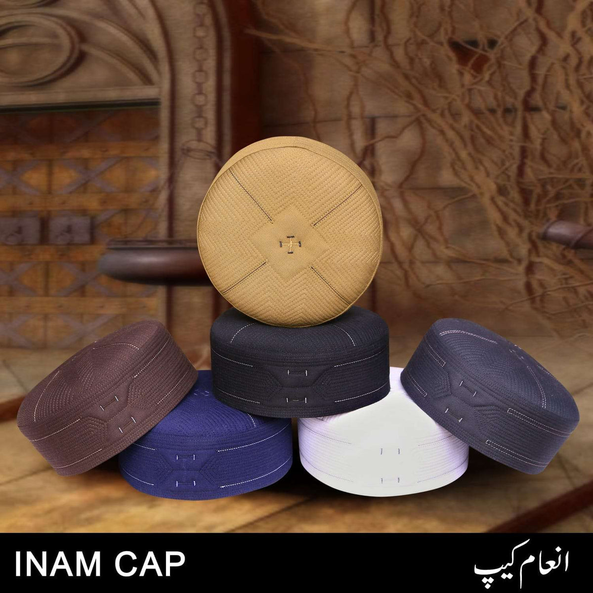 "Muslim Inaam Prayer Kufi Hat For Mens Modestile"