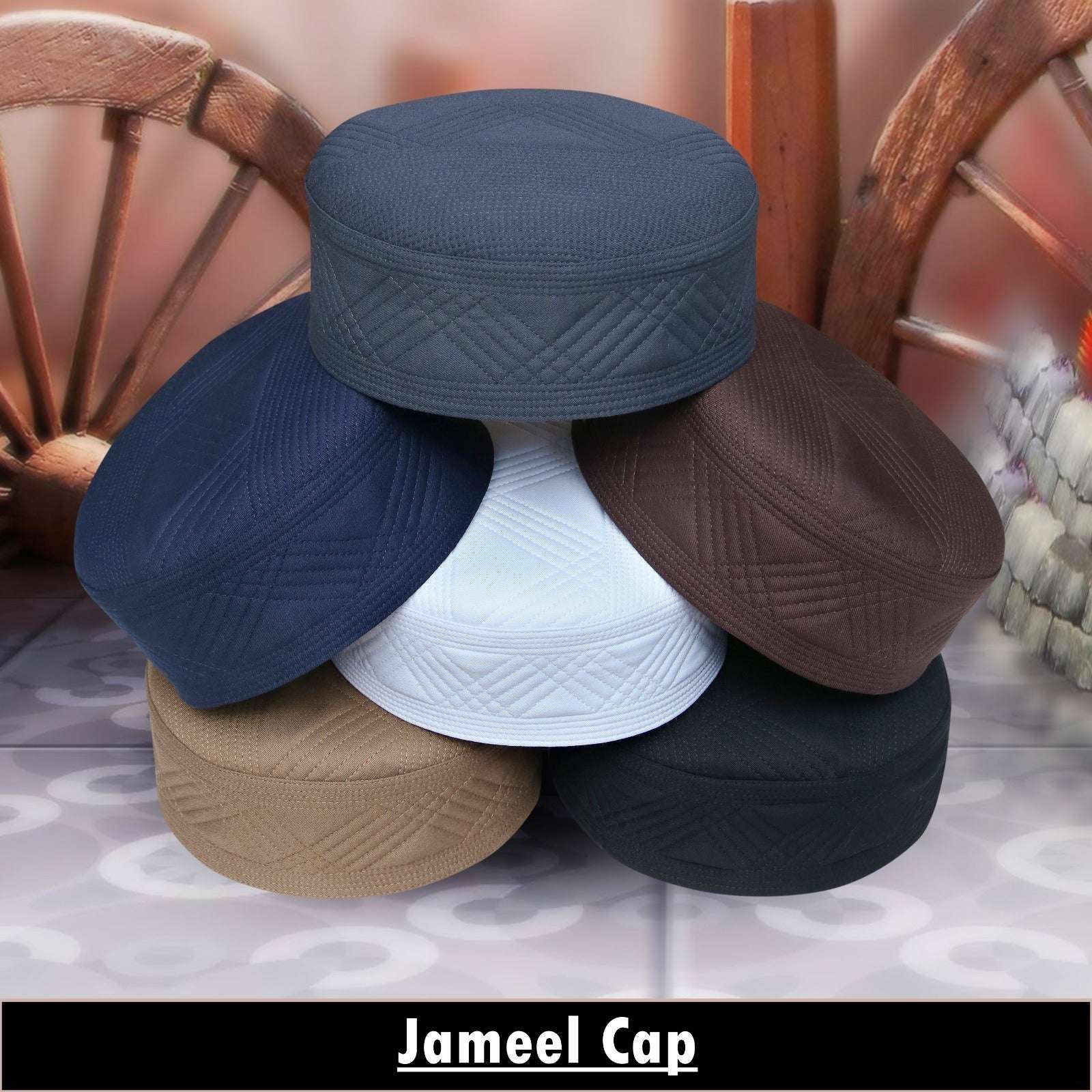"Muslim Jameel Prayer Kufi Hat For Mens Modestile"