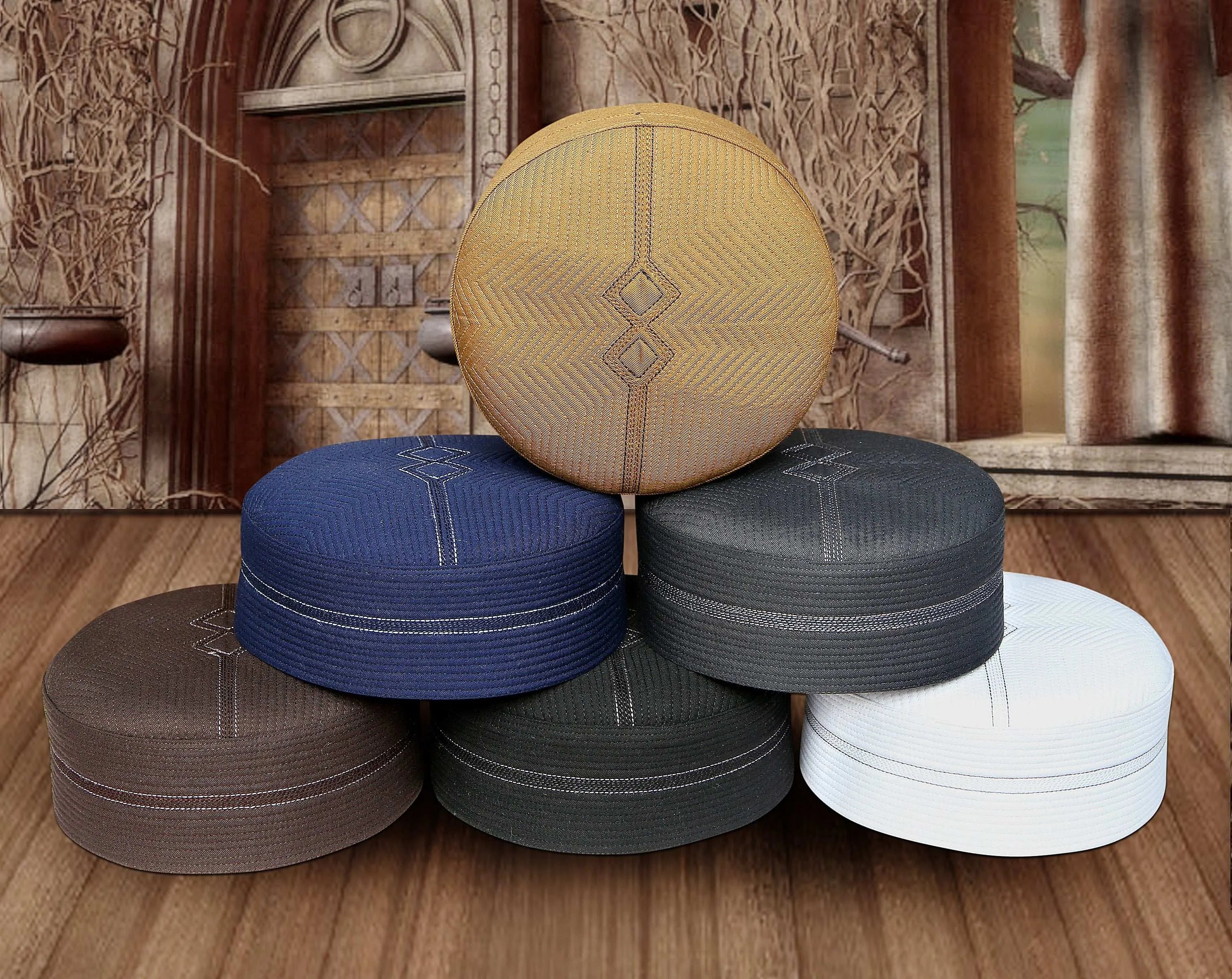 "Muslim Shujaat Prayer Kufi Hat For Mens Modestile"