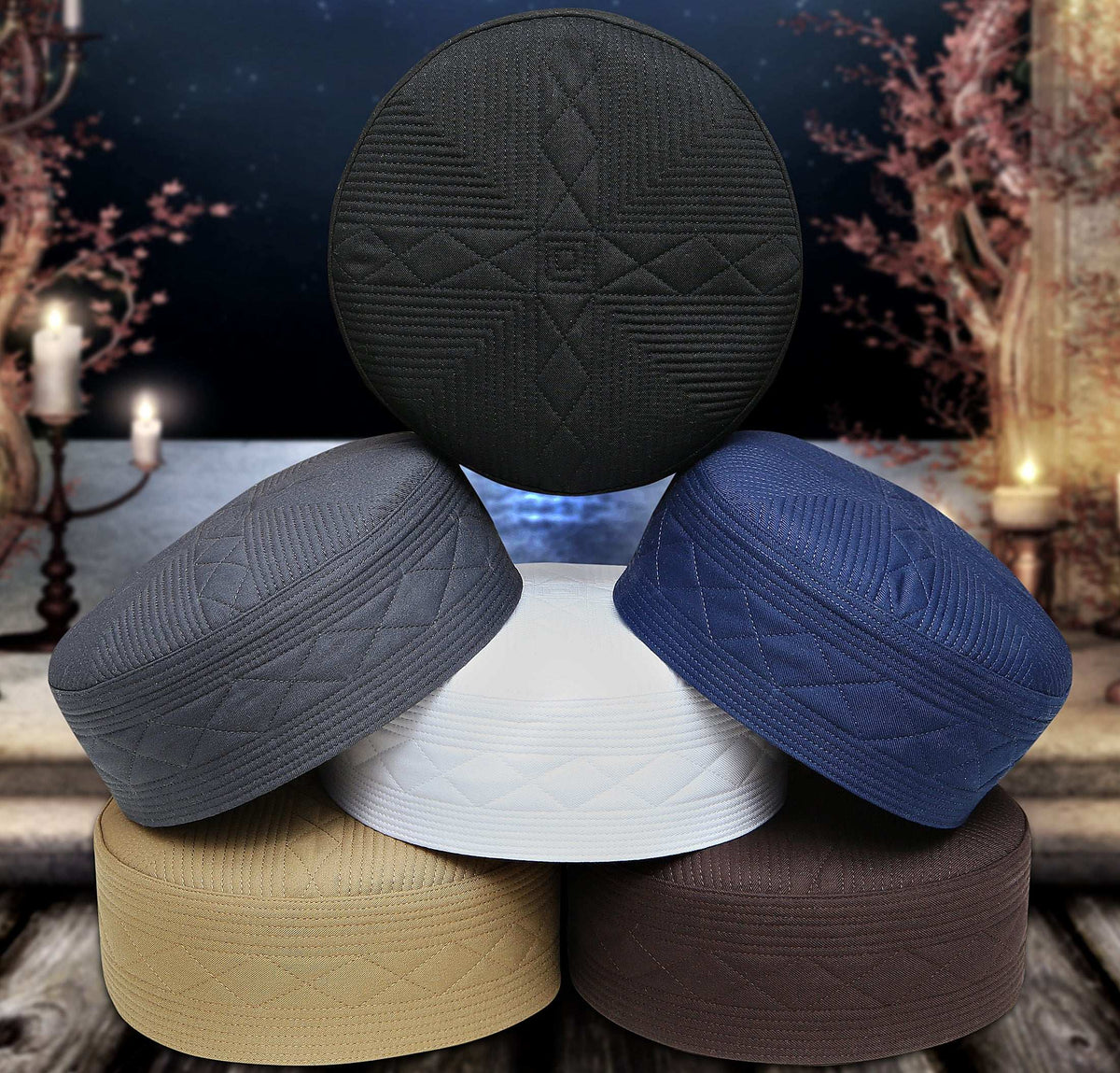"Muslim Shaiq Prayer Kufi Hat For Mens Modestile"