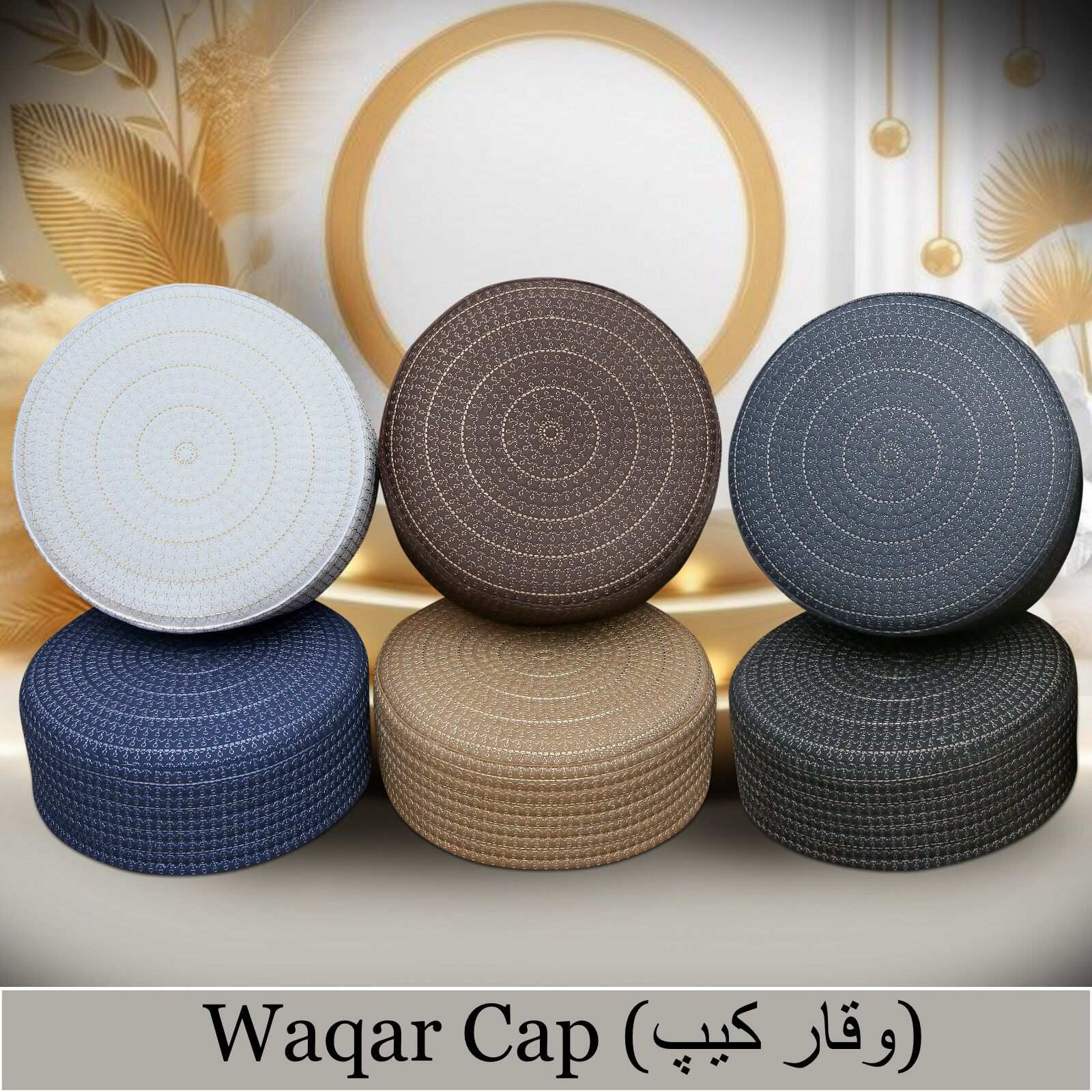 "Modestile Waqar Embriodered Prayer Islamic Kufi Hat For Men's Modestile"