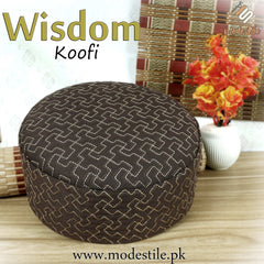 "Modestile Wisdom  Embriodered Prayer Islamic Kufi Hat For Men's Traditional Headwear"
