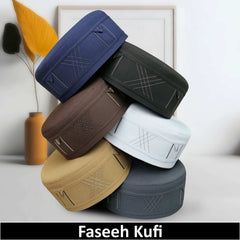"Muslim Faseeh Prayer Kufi Hat for mens – Islamic Kufi Cap for Salah Modestile"