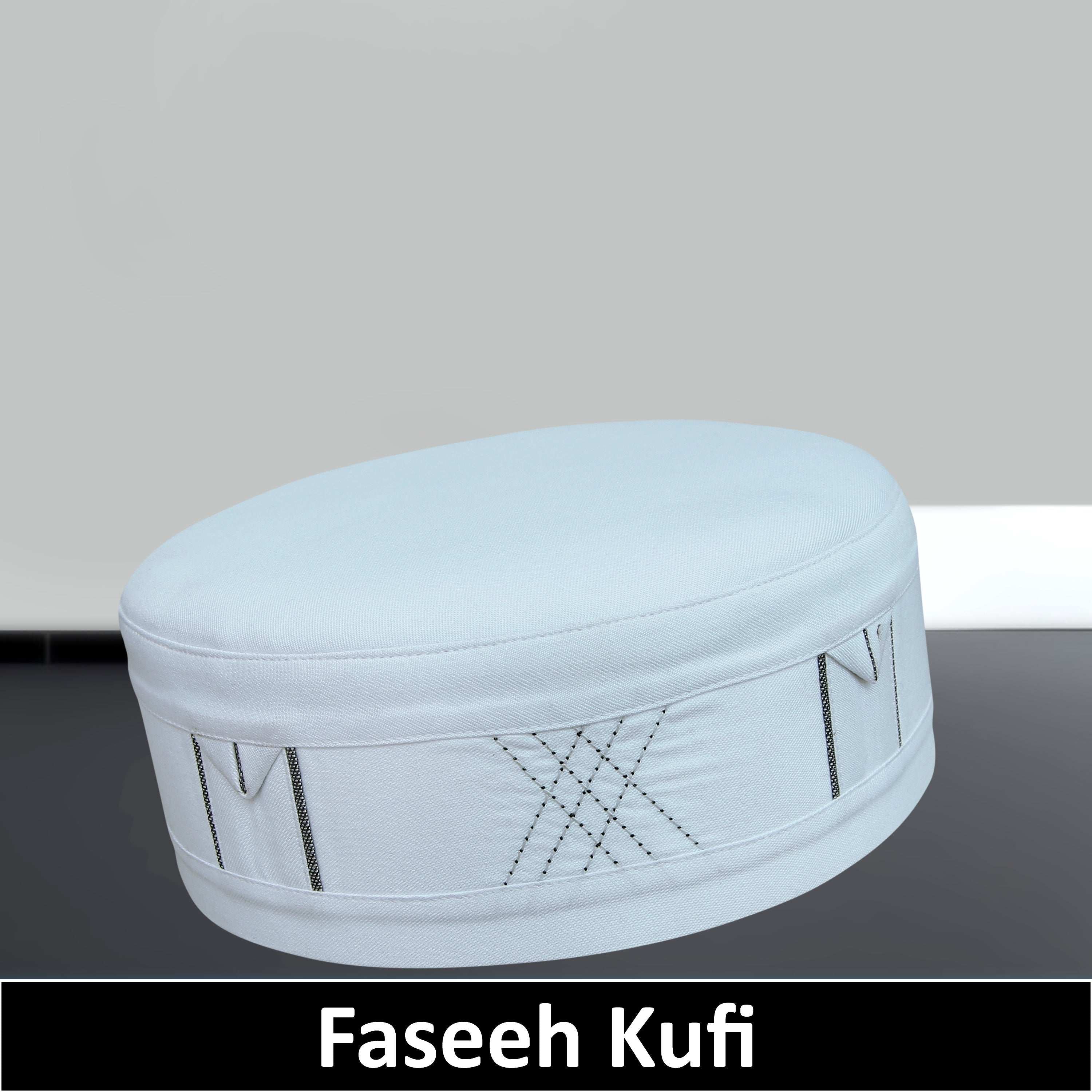 "Muslim Faseeh Prayer Kufi Hat for mens – Islamic Kufi Cap for Salah"