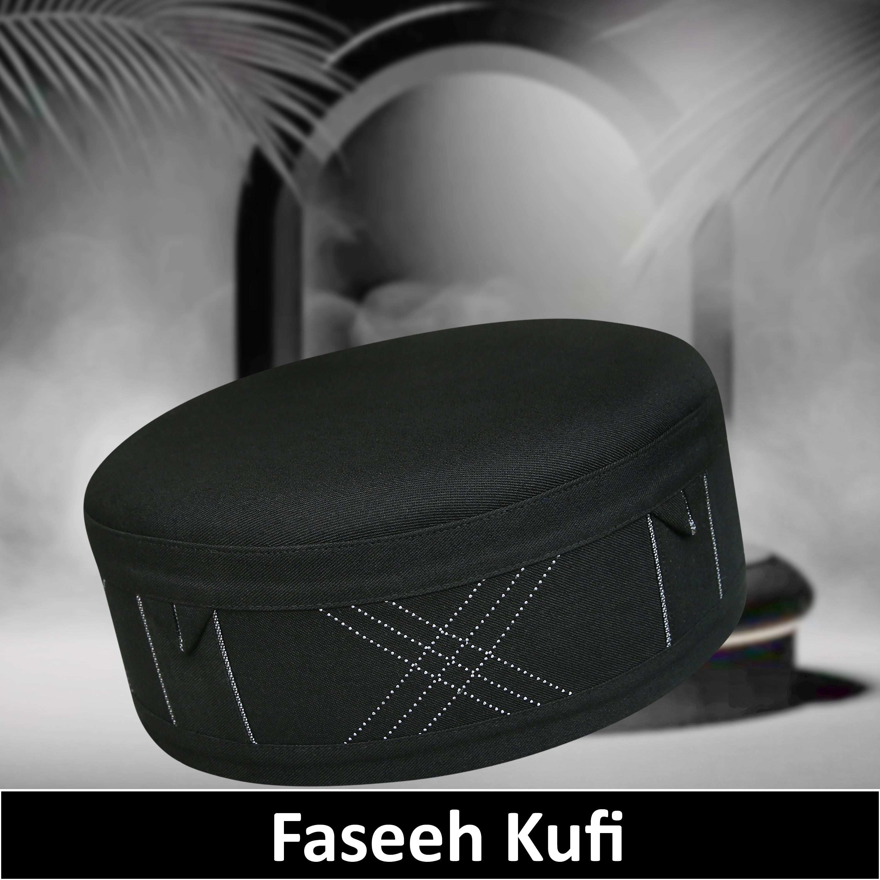 "Muslim Faseeh Prayer Kufi Hat for mens – Islamic Kufi Cap for Salah"