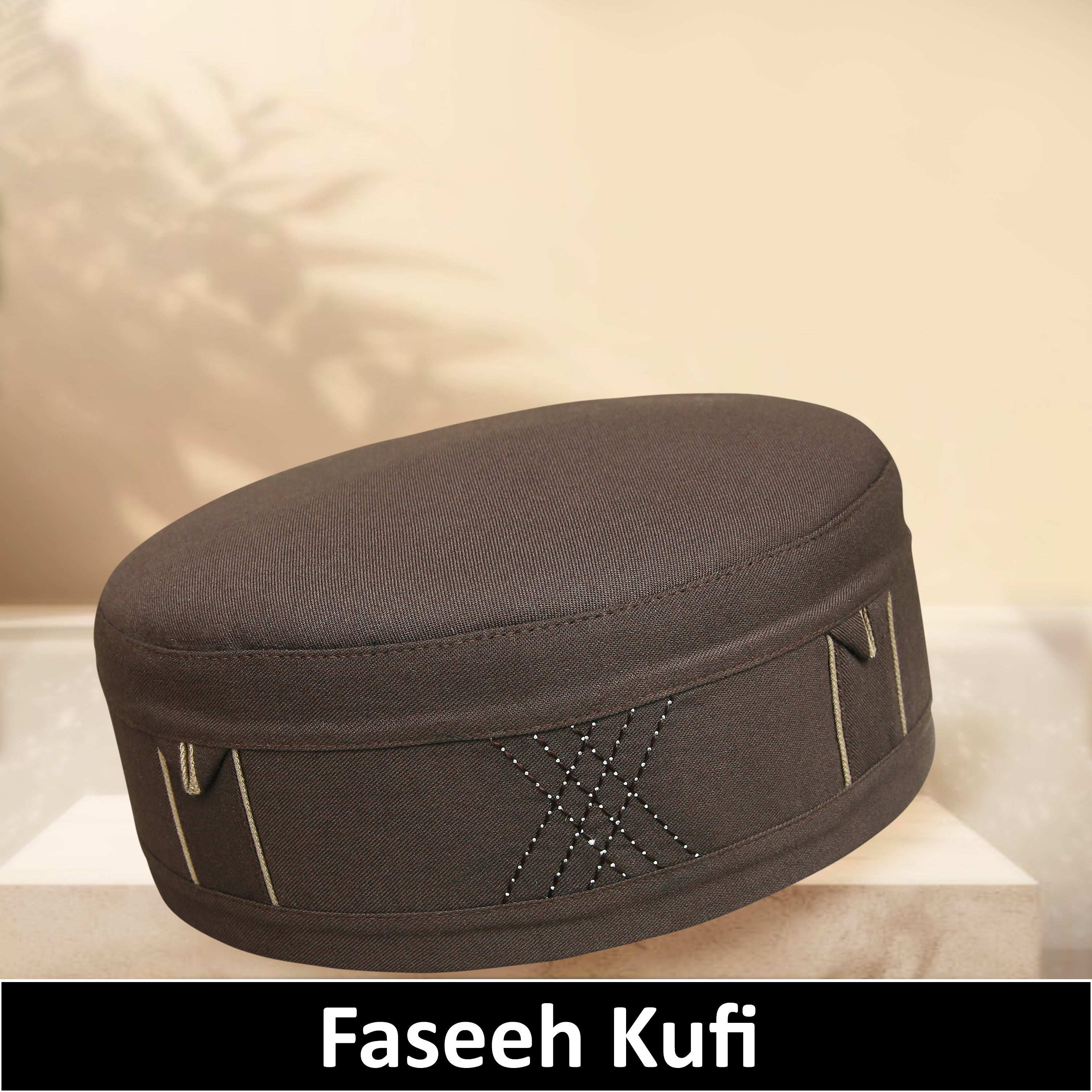 "Muslim Faseeh Prayer Kufi Hat for mens – Islamic Kufi Cap for Salah"