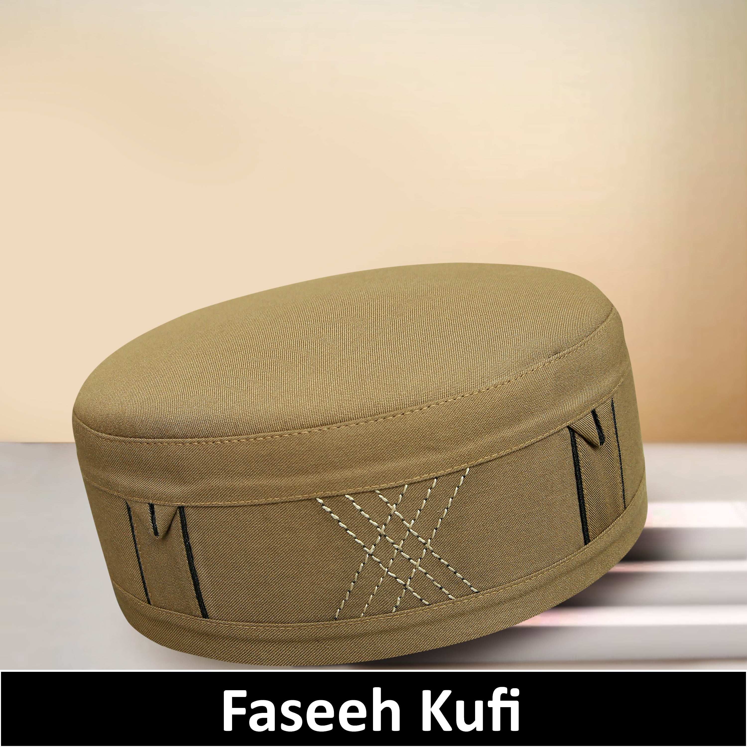 "Muslim Faseeh Prayer Kufi Hat for mens – Islamic Kufi Cap for Salah"