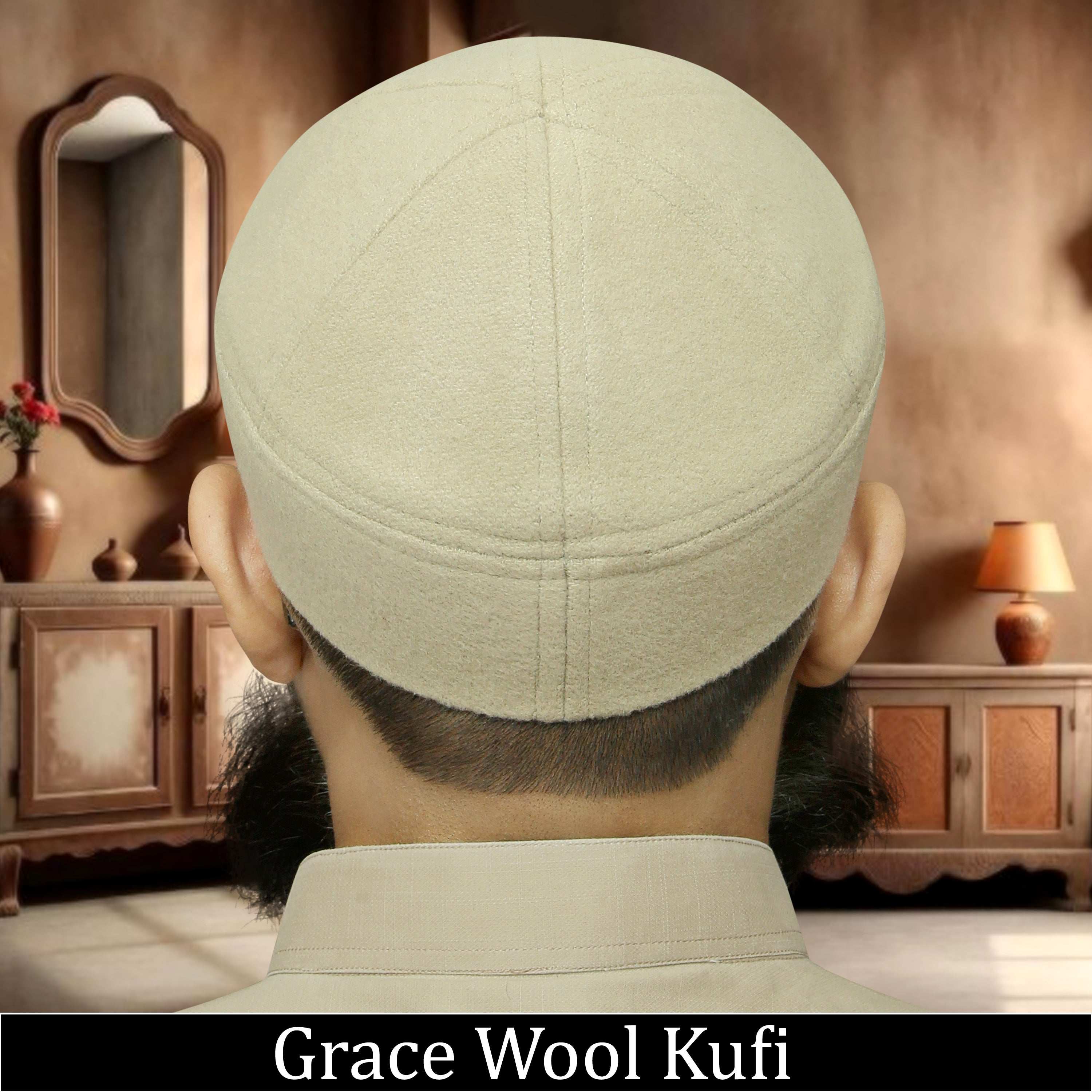 "Muslim Grace Wool Prayer Kufi Hat For Mens"