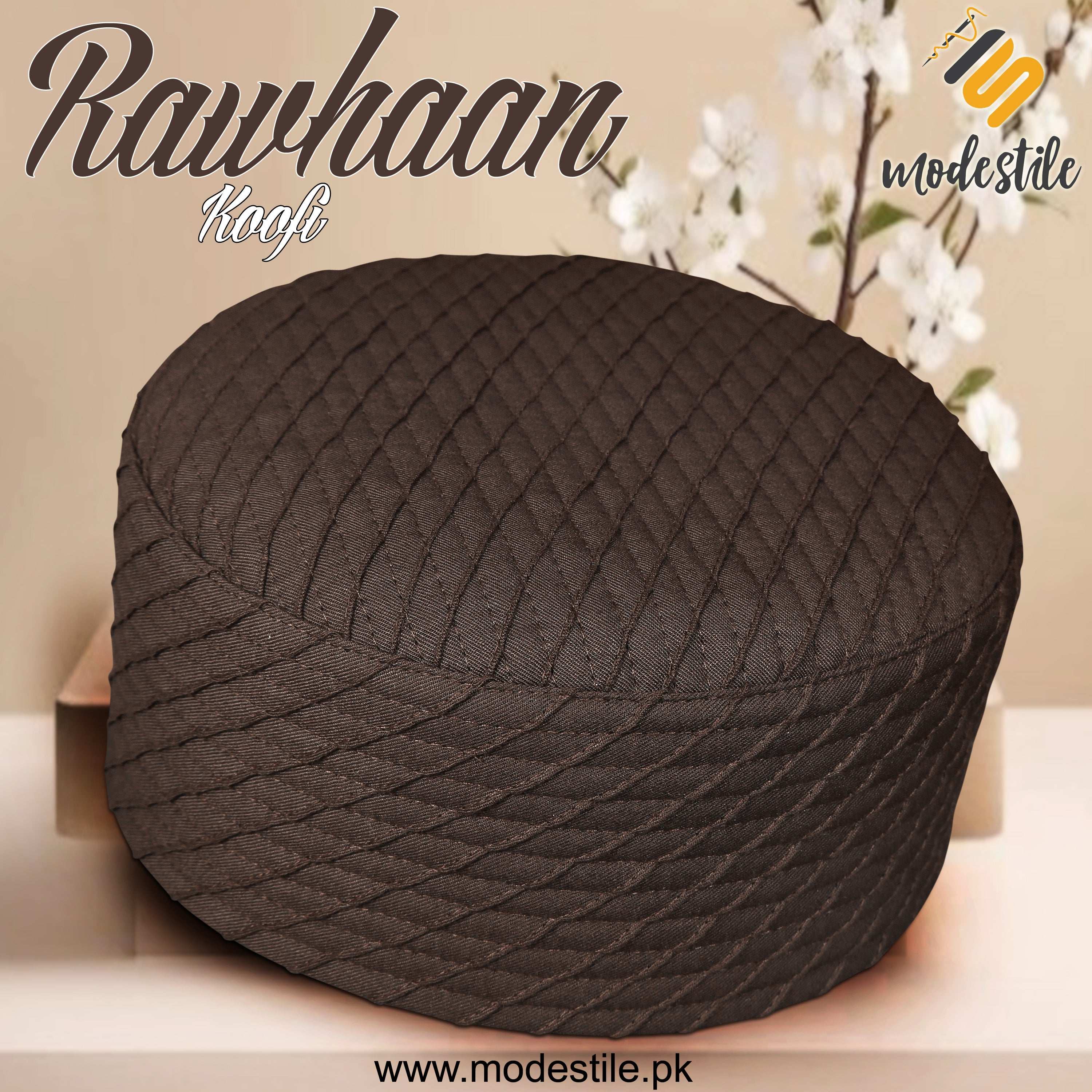 "Rawhaan Premium Classic Kufi Hat – Elegant New Style, Handcrafted Sophistication"