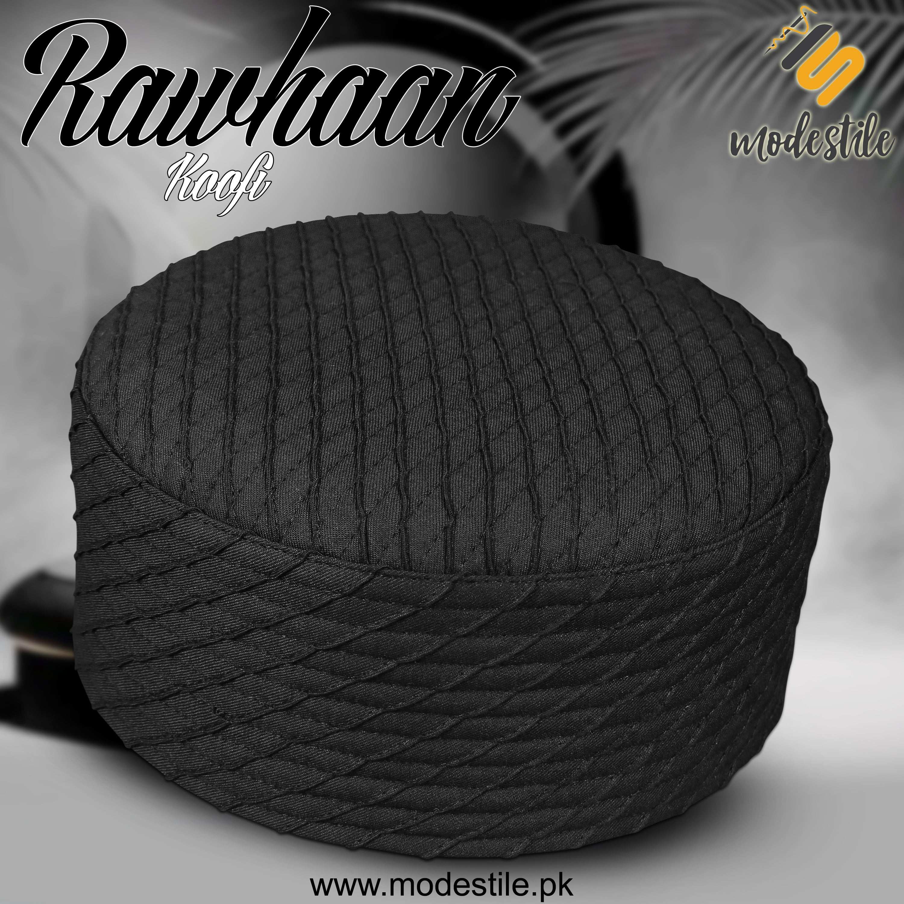 "Rawhaan Premium Classic Kufi Hat – Elegant New Style, Handcrafted Sophistication"