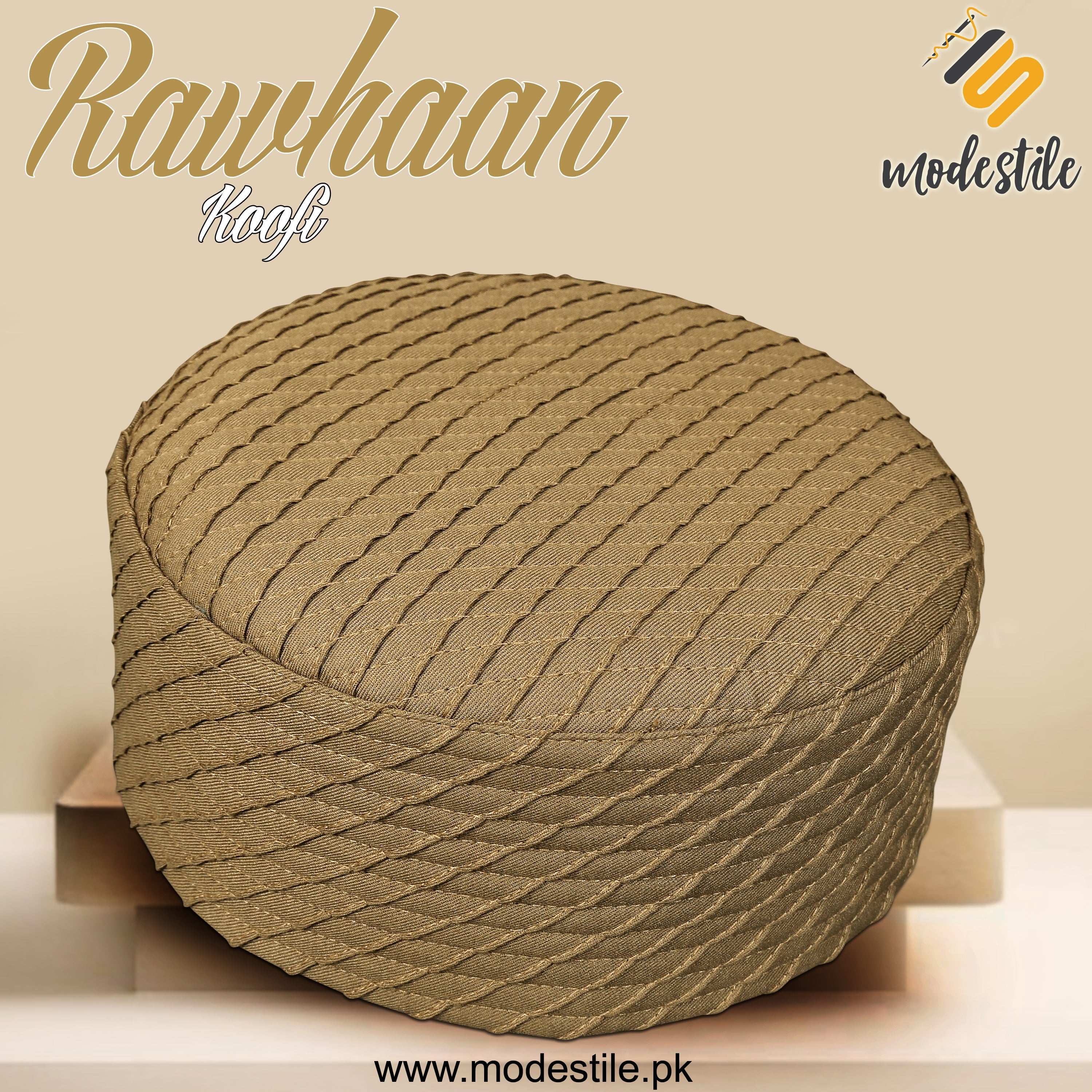 "Rawhaan Premium Classic Kufi Hat – Elegant New Style, Handcrafted Sophistication"