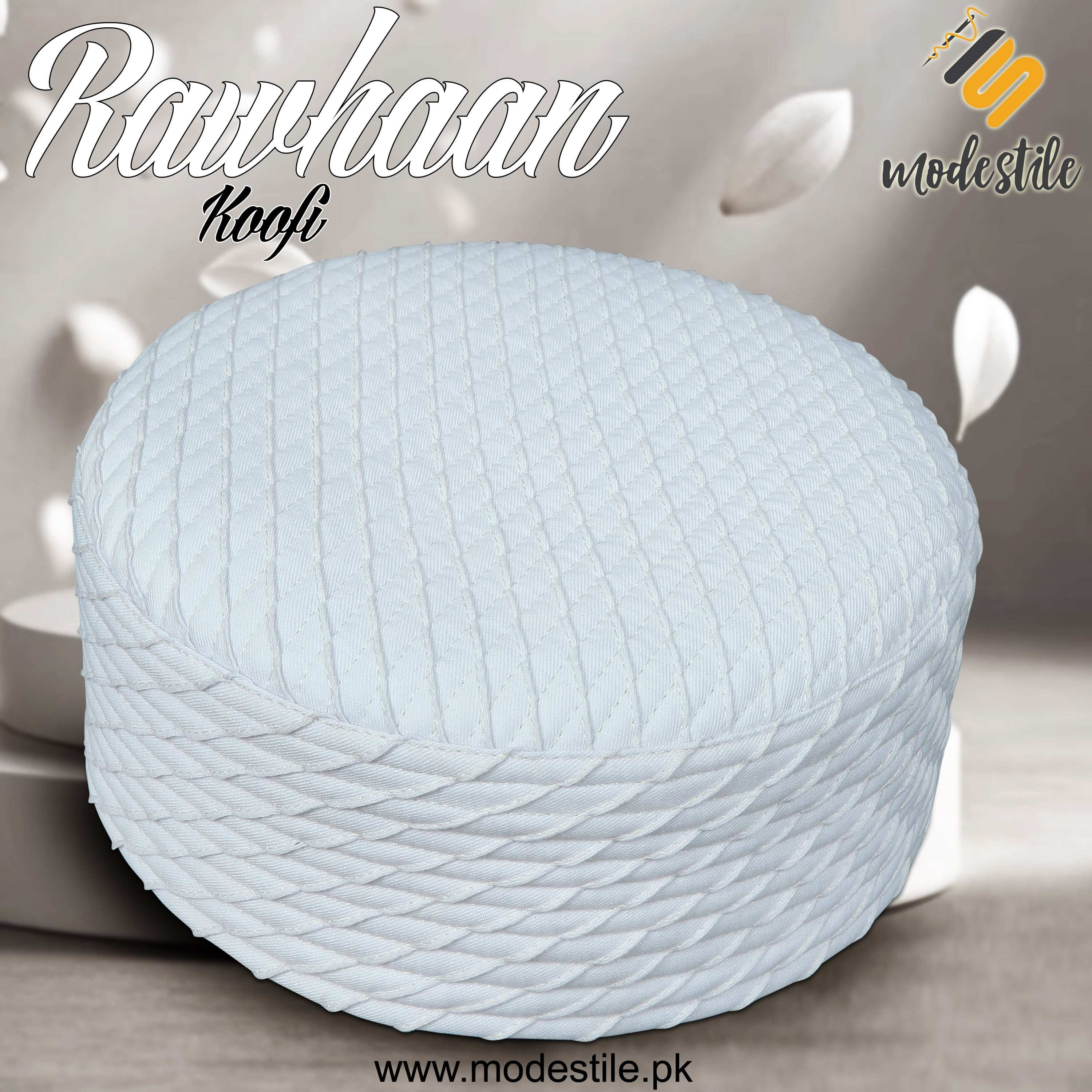 "Rawhaan Premium Classic Kufi Hat – Elegant New Style, Handcrafted Sophistication"