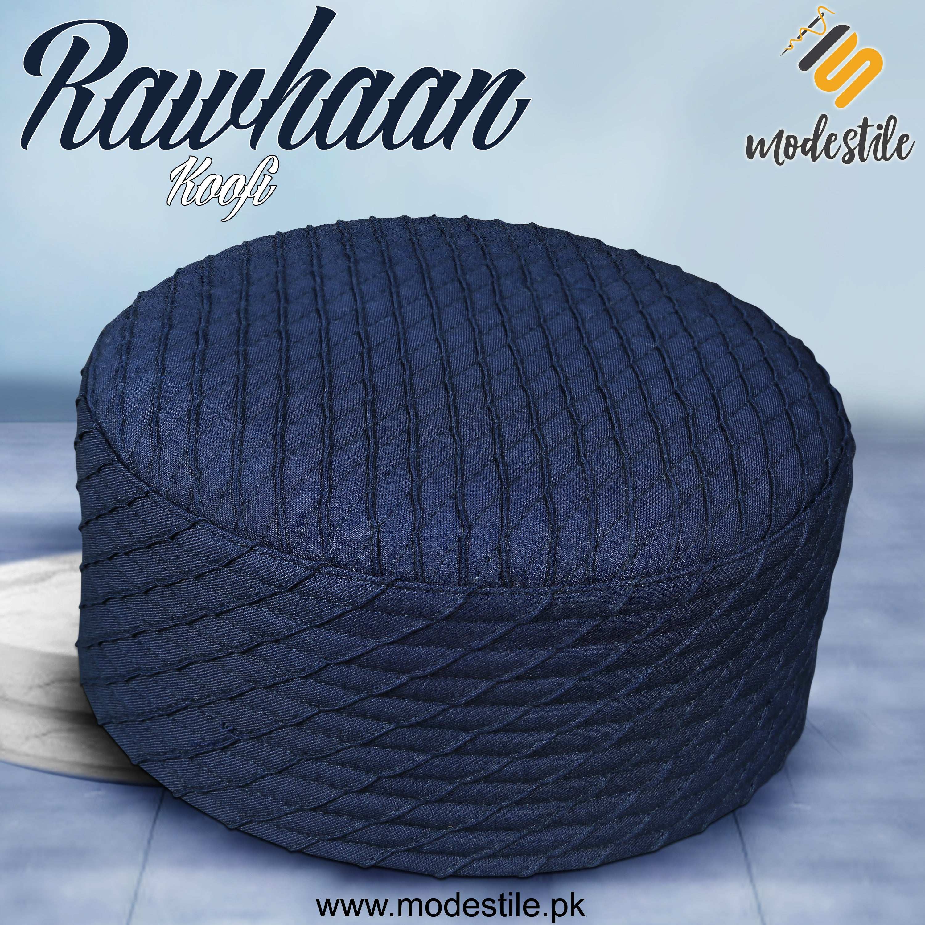 "Rawhaan Premium Classic Kufi Hat – Elegant New Style, Handcrafted Sophistication"