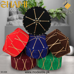 "Men’s Premium Muslim Shami Cap SH-008 – Islamic Traditional Turban Style Turkish Kufi Hat Modestile"