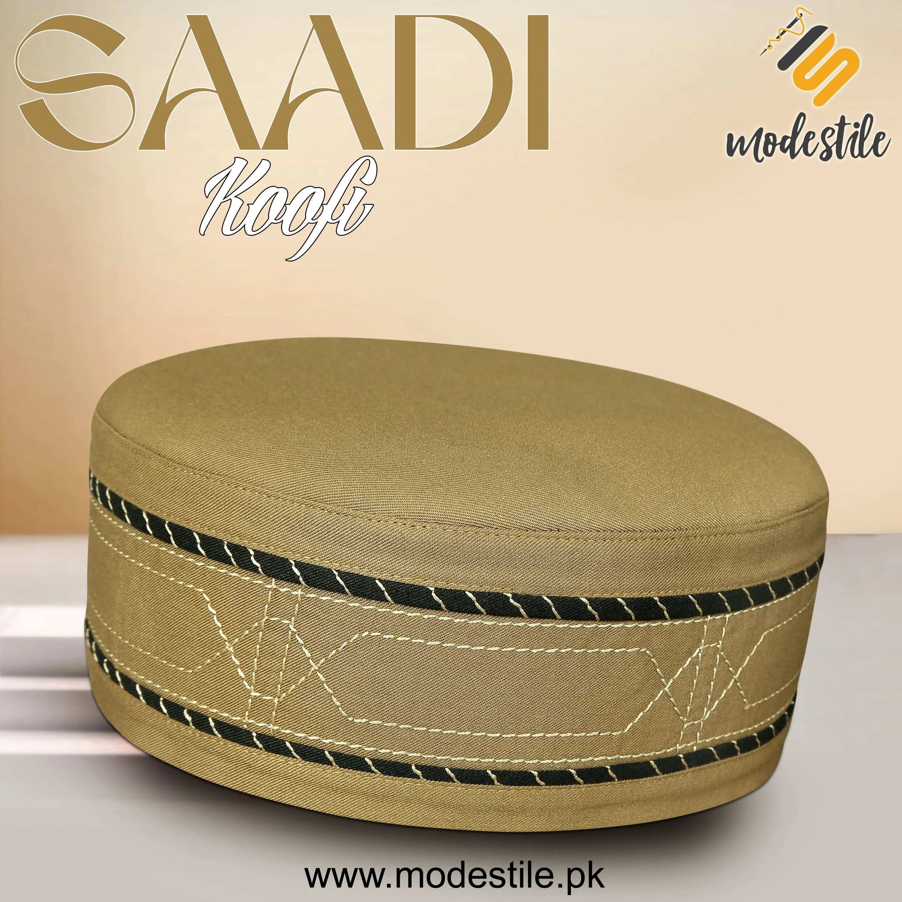 "Muslim Saadi Prayer Kufi Hat for Men – New Muslim Headwear Cap"