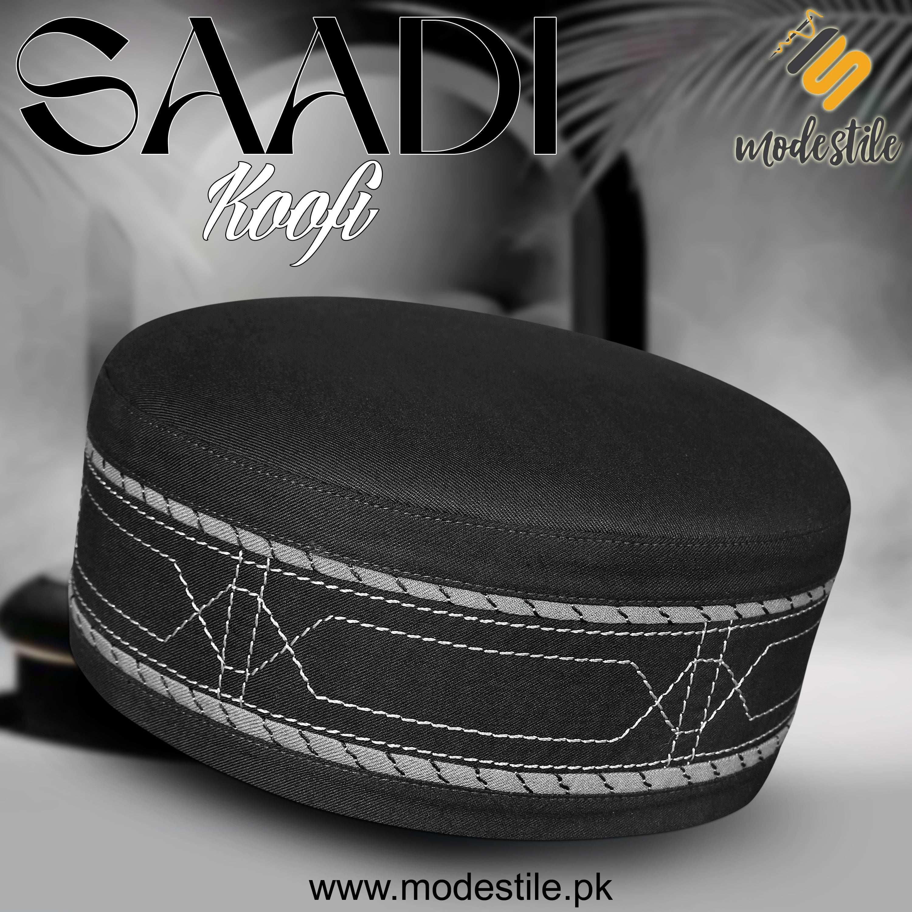 "Muslim Saadi Prayer Kufi Hat for Men – New Muslim Headwear Cap"