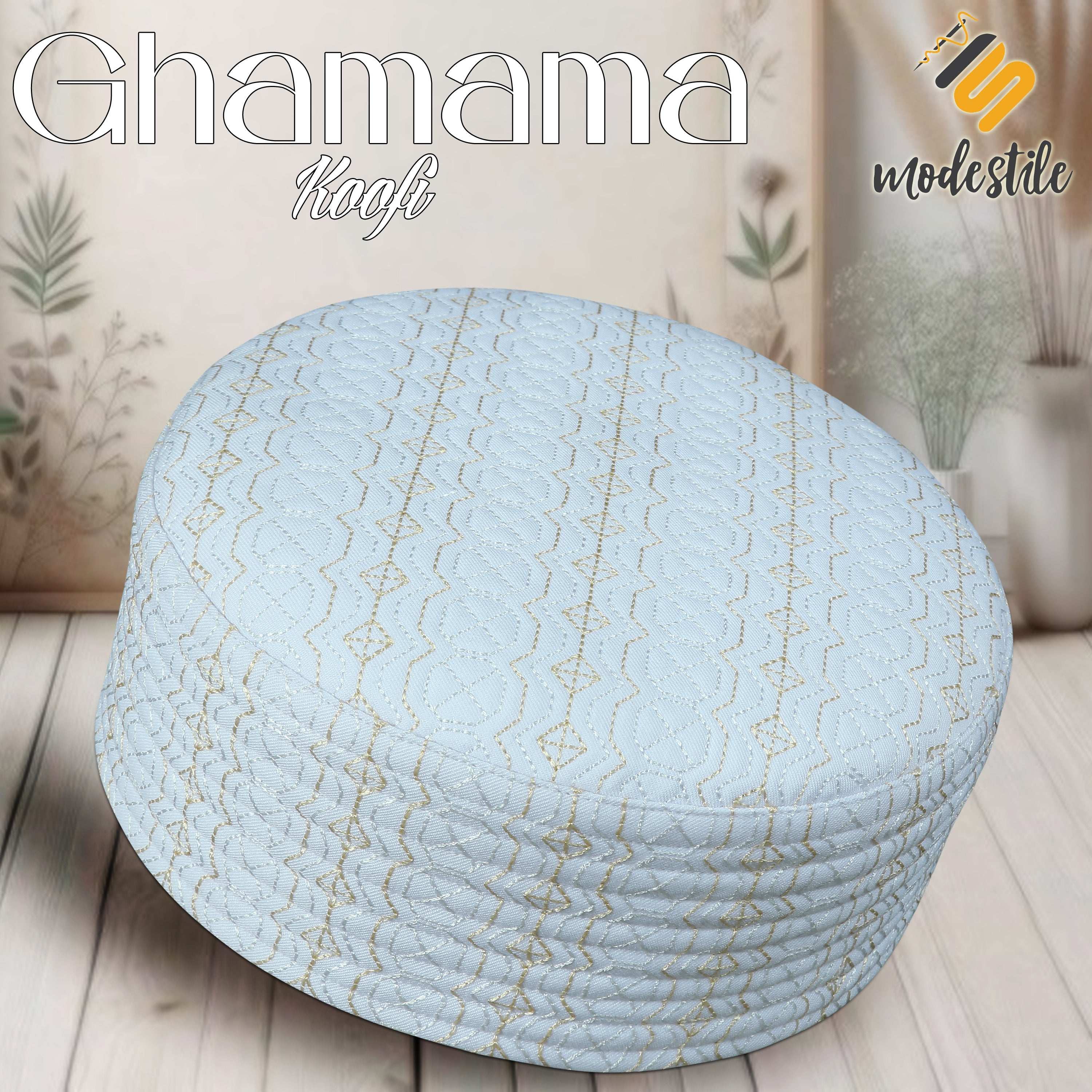 "Muslim Ghamama Prayer Kufi Hat For Mens - New Look Design Cap"