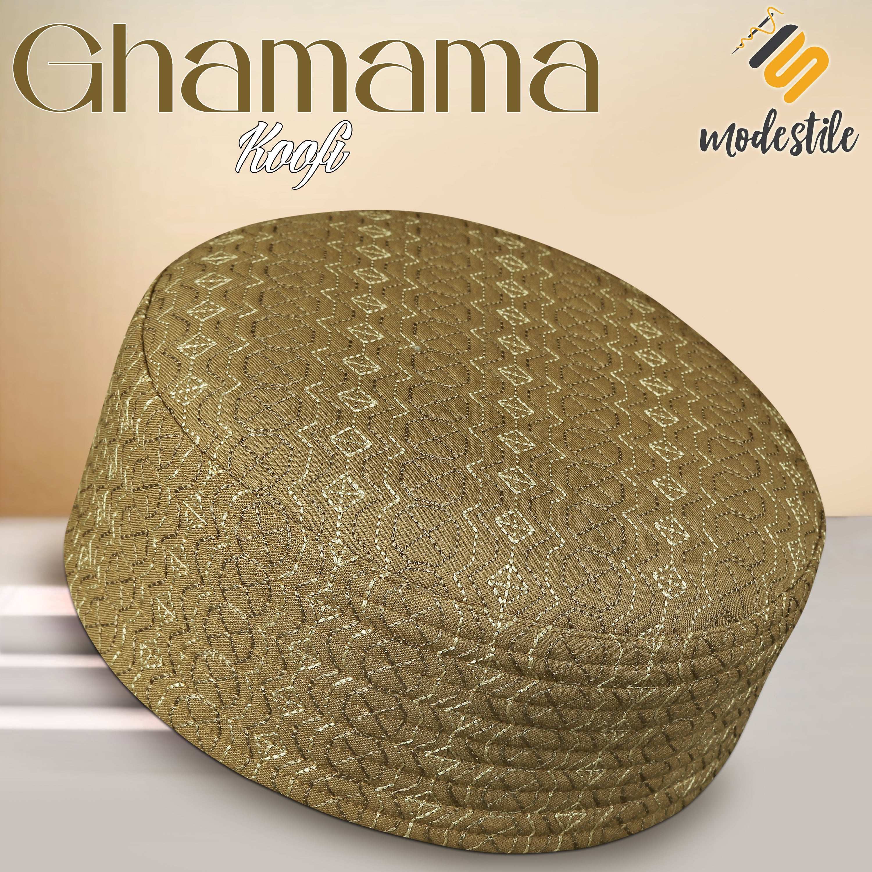 "Muslim Ghamama Prayer Kufi Hat For Mens - New Look Design Cap"