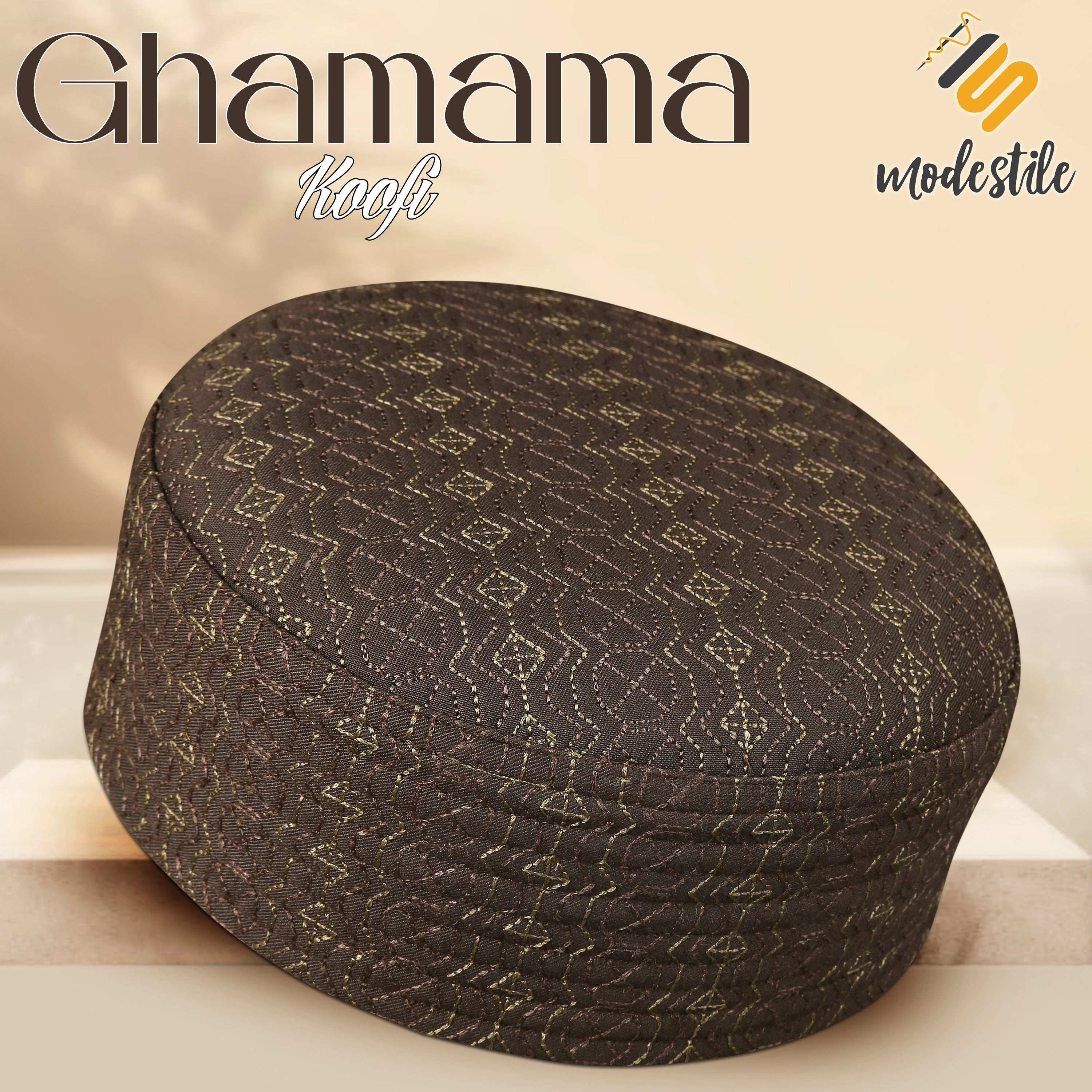 "Muslim Ghamama Prayer Kufi Hat For Mens - New Look Design Cap"