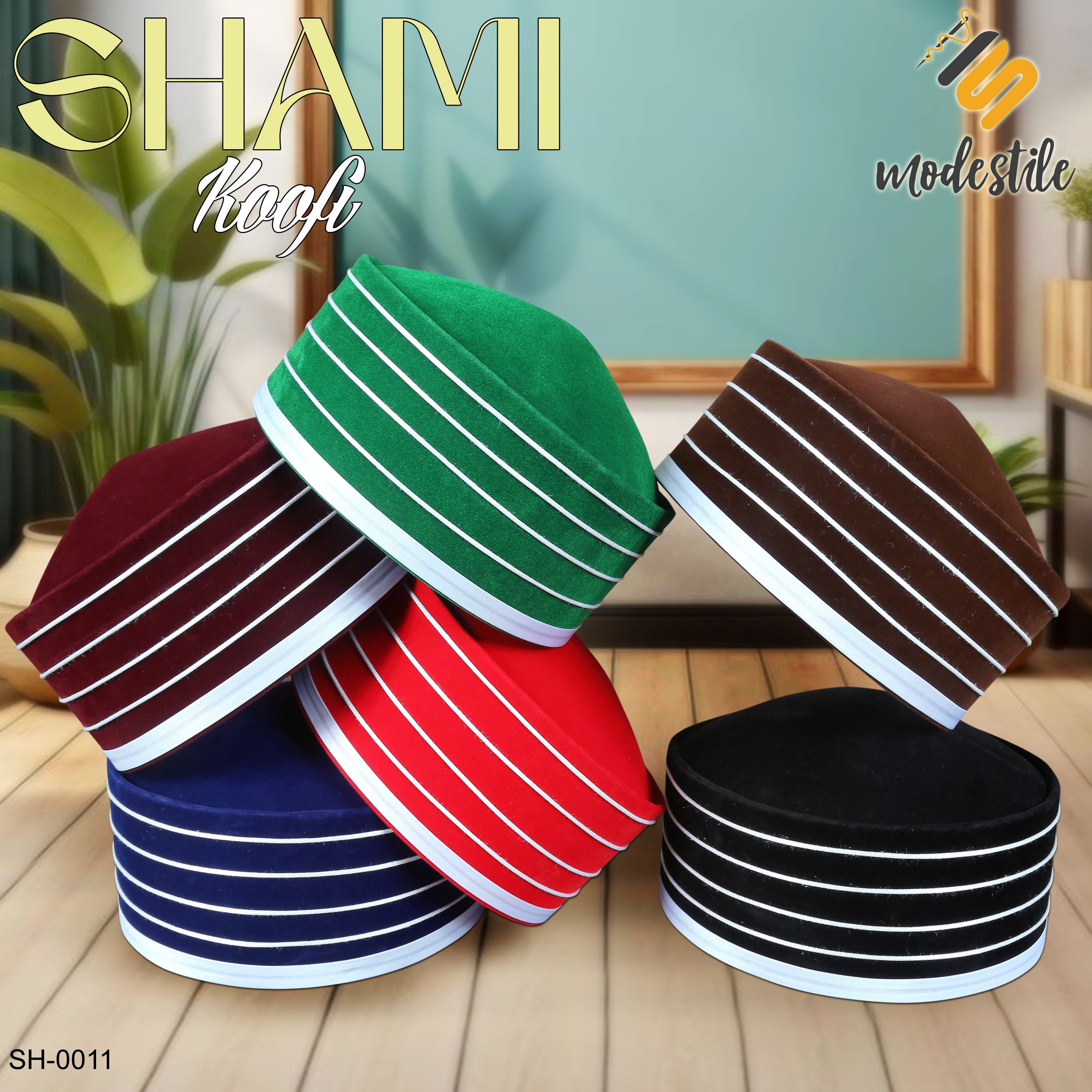 "Men’s Premium Shami Cap SH-0011 – Traditional Islamic Imama Syle Turkish Cap Modestile"