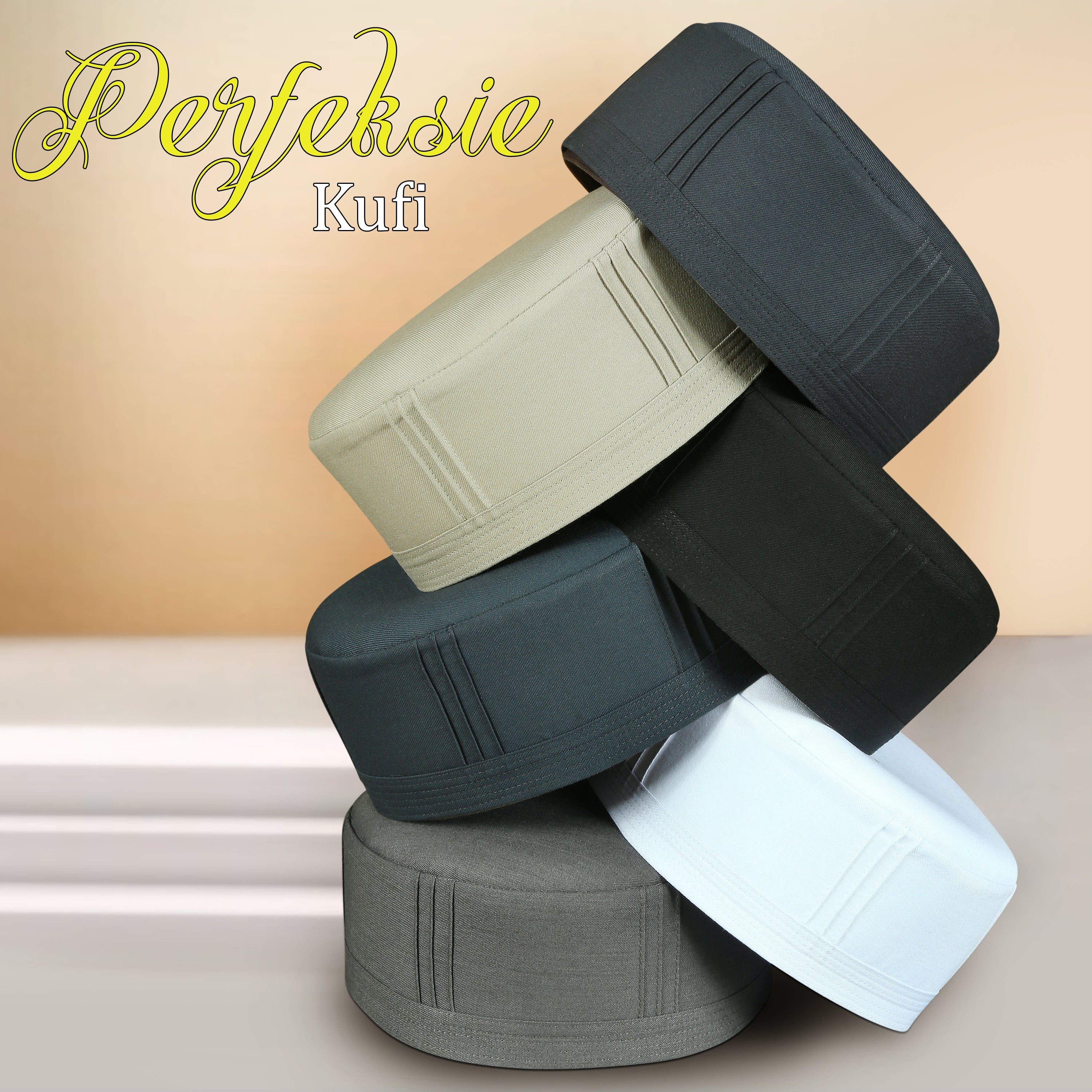 "Perfeksie Muslim Prayer Kufi Hat for Men – Premium Islamic Salah Cap for Daily & Formal Wear Modestile"