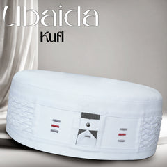 White Ubaida Kufi Classic Muslim Namaz Topi