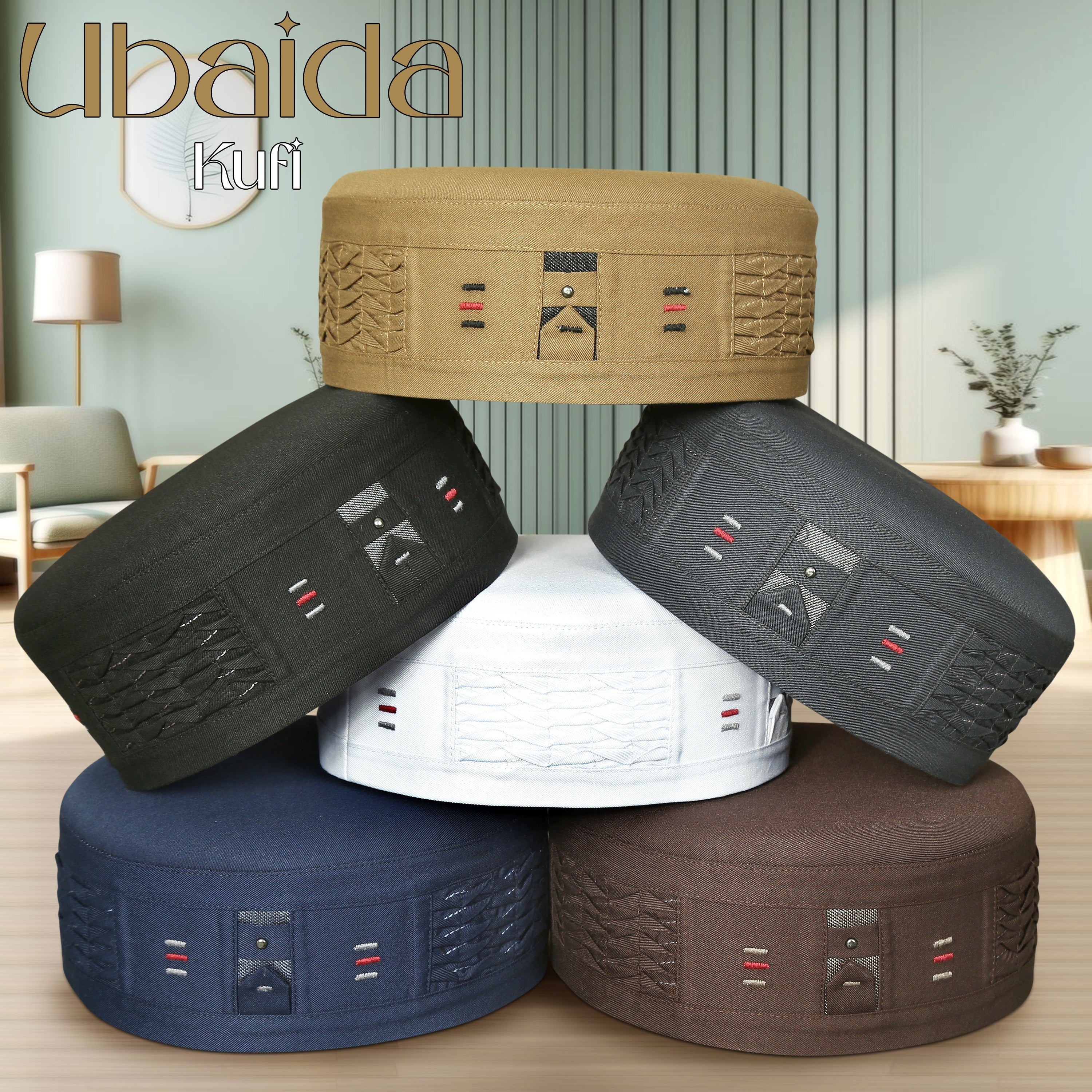 Ubaida Kufi Modern Salah Cap for Men