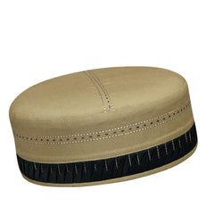 Muslim Aashun Prayer Kufi Hat For Mens- polyester-cotton blend kufi hat
