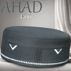 Gray Ahad Kufi Comfortable Islamic Kufi Hat