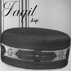 Aaqil Islamic Kufi – Traditional Patterned Muslim Prayer Cap for Men