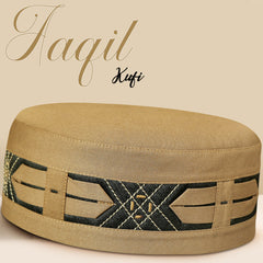 Aaqil Islamic Kufi – Traditional Patterned Muslim Prayer Cap for Men