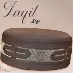 Aaqil Islamic Kufi – Traditional Patterned Muslim Prayer Cap for Men