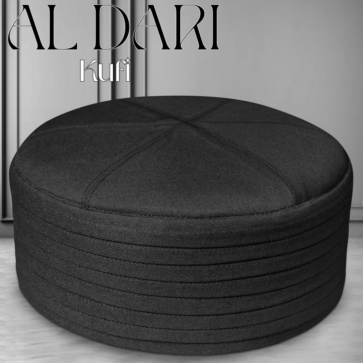 Al-Dari Premium Kufi – Polyester Cotton Muslim Prayer Cap for Men's