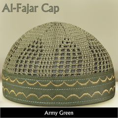 Al-Fajar Premium Knitted Kufi – Poly-Cotton Mesh Islamic Prayer Hat