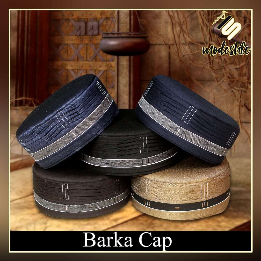 Muslim Barka Prayer Kufi Hat For Mens-Soft  Islamic Cap For Men