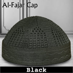 Al-Fajar Premium Knitted Kufi – Poly-Cotton Mesh Islamic Prayer Hat