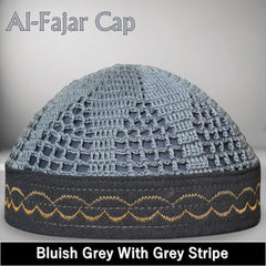 Al-Fajar Premium Knitted Kufi – Poly-Cotton Mesh Islamic Prayer Hat