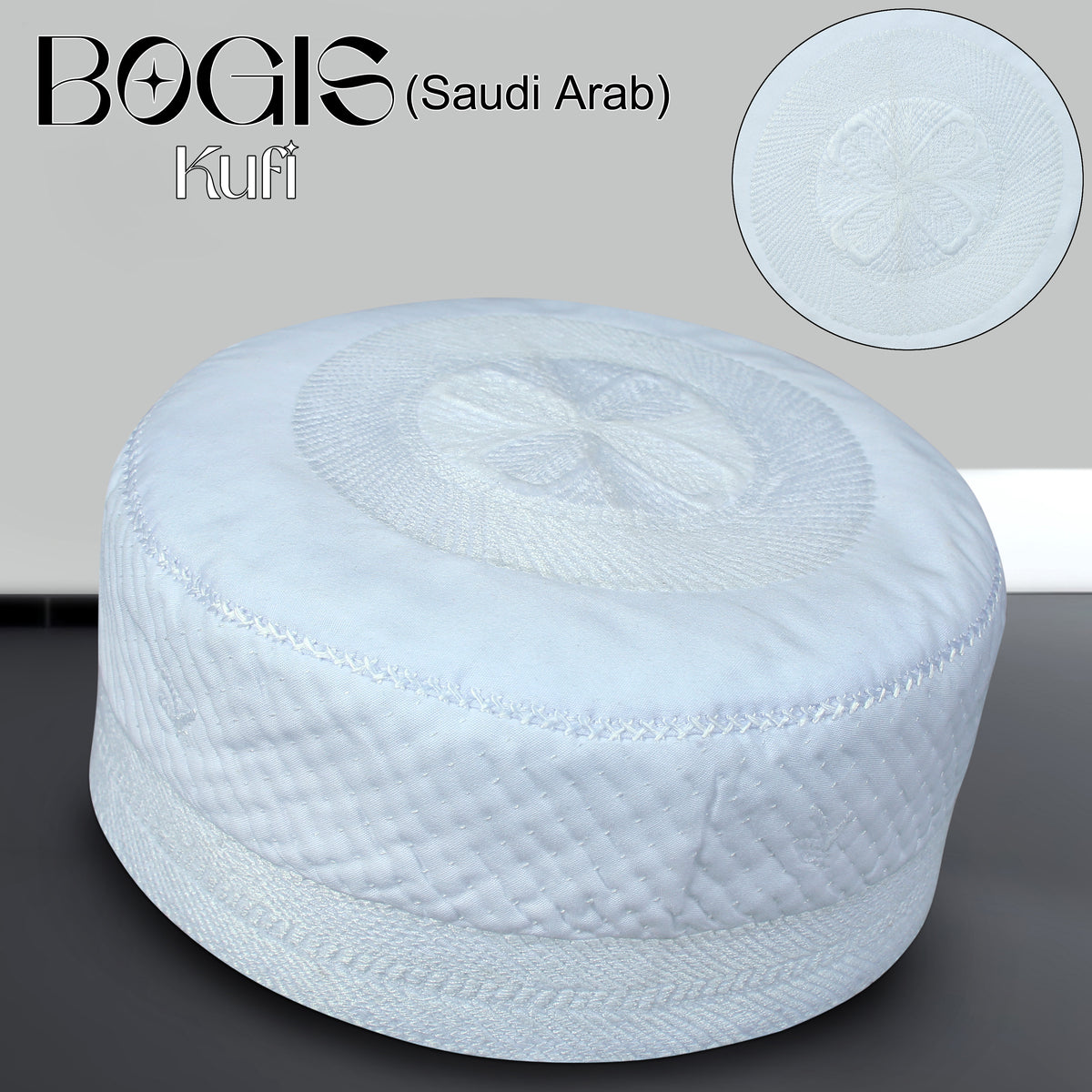 Bogis Prayer Cap | Hand Crocheted Islamic Kufi Made in KSA