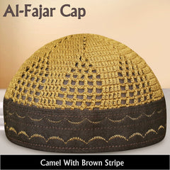 Al-Fajar Premium Knitted Kufi – Poly-Cotton Mesh Islamic Prayer Hat