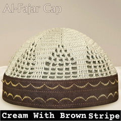 Al-Fajar Premium Knitted Kufi – Poly-Cotton Mesh Islamic Prayer Hat